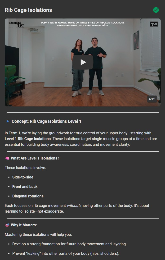 Every module has great explanations and well produced videos explaining the material.