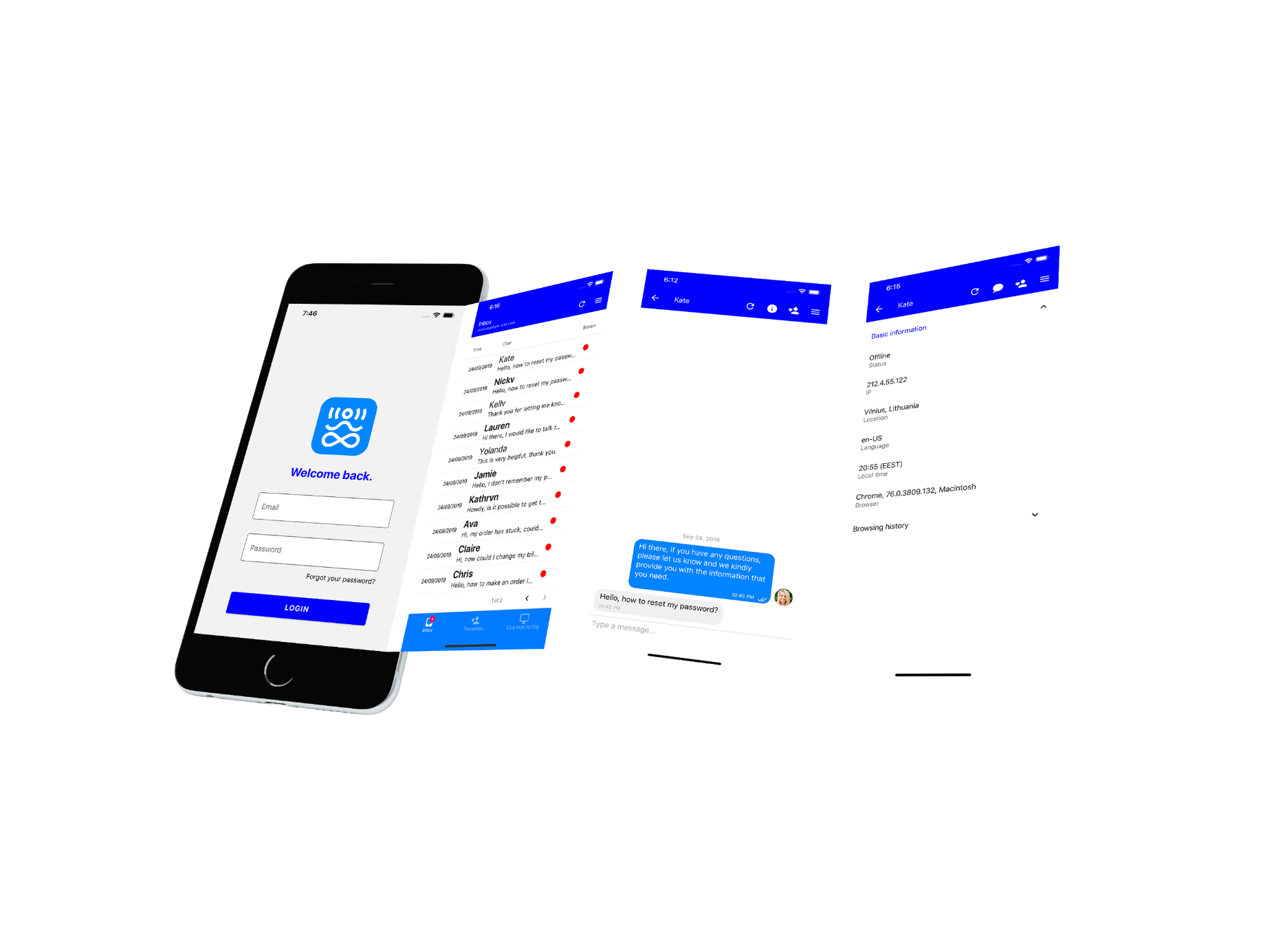 App screens presentation