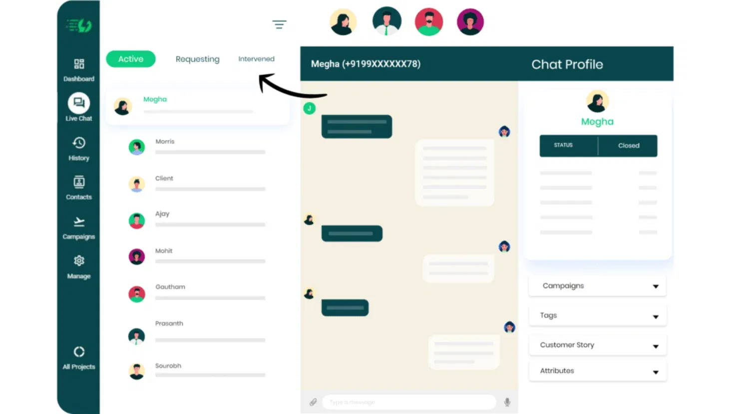 AiSensy's Multi-Agent Live Chat