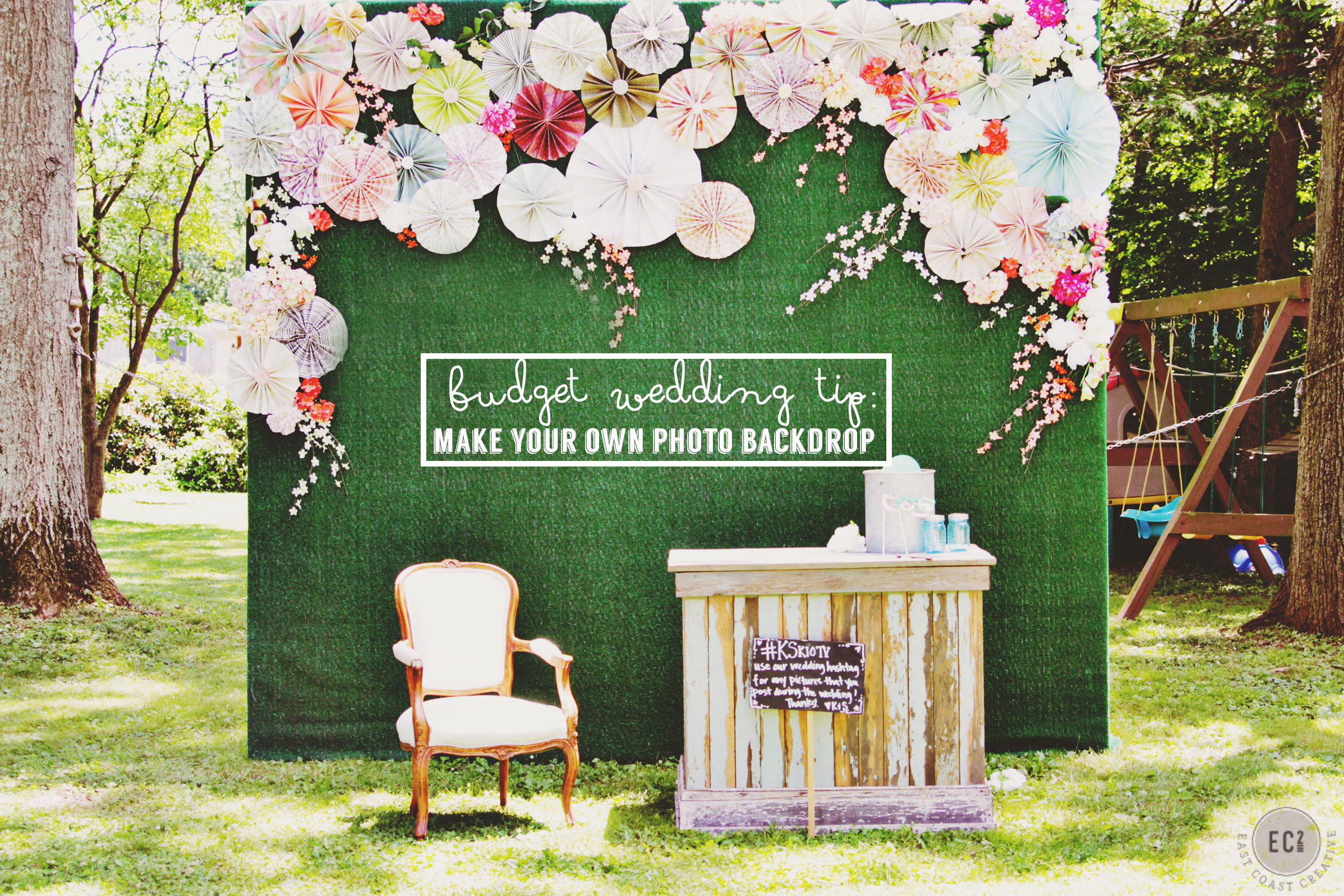 Diy wedding photo backdrop east coast creative blog