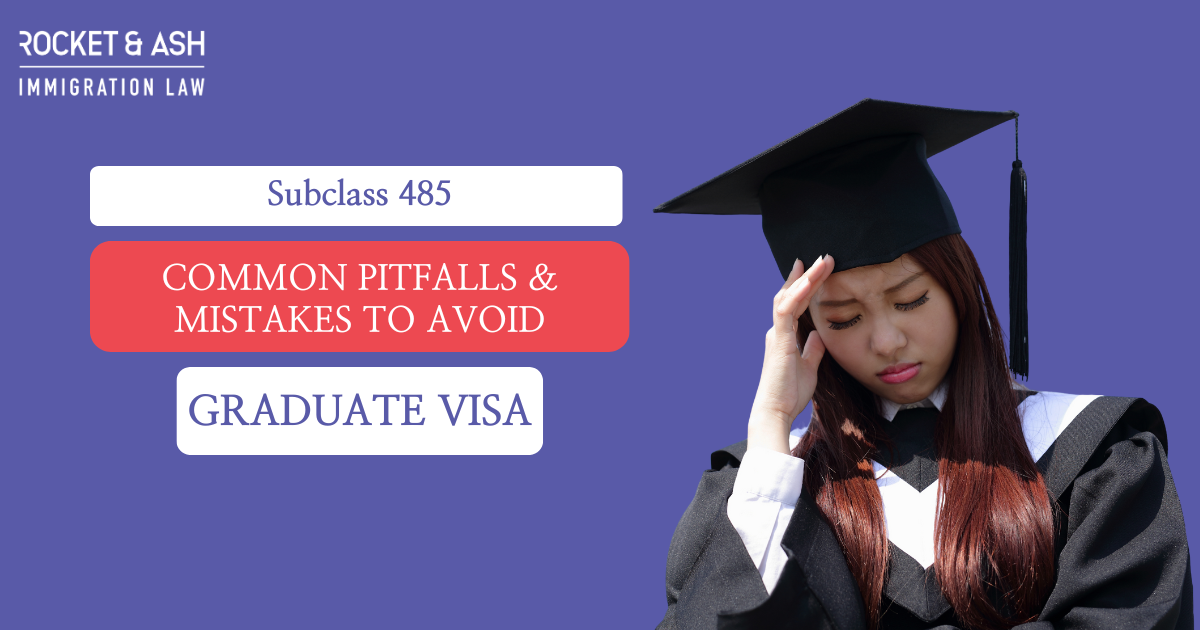 International student in graduation gown looking stressed—Subclass 485 Graduate Visa mistakes and pitfalls to avoid in Australia.
