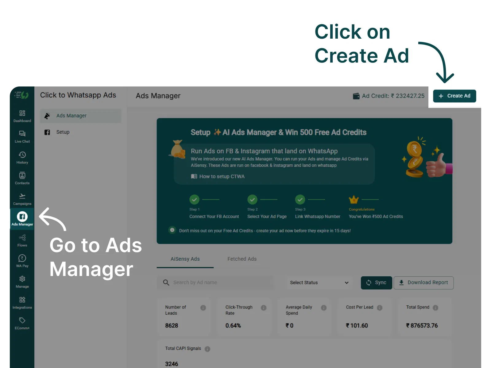 Ads Manager Screenshot