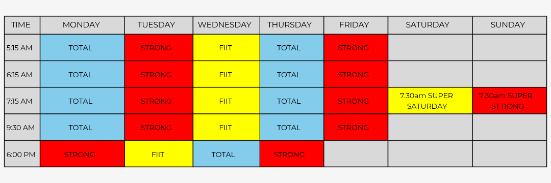 Timetable