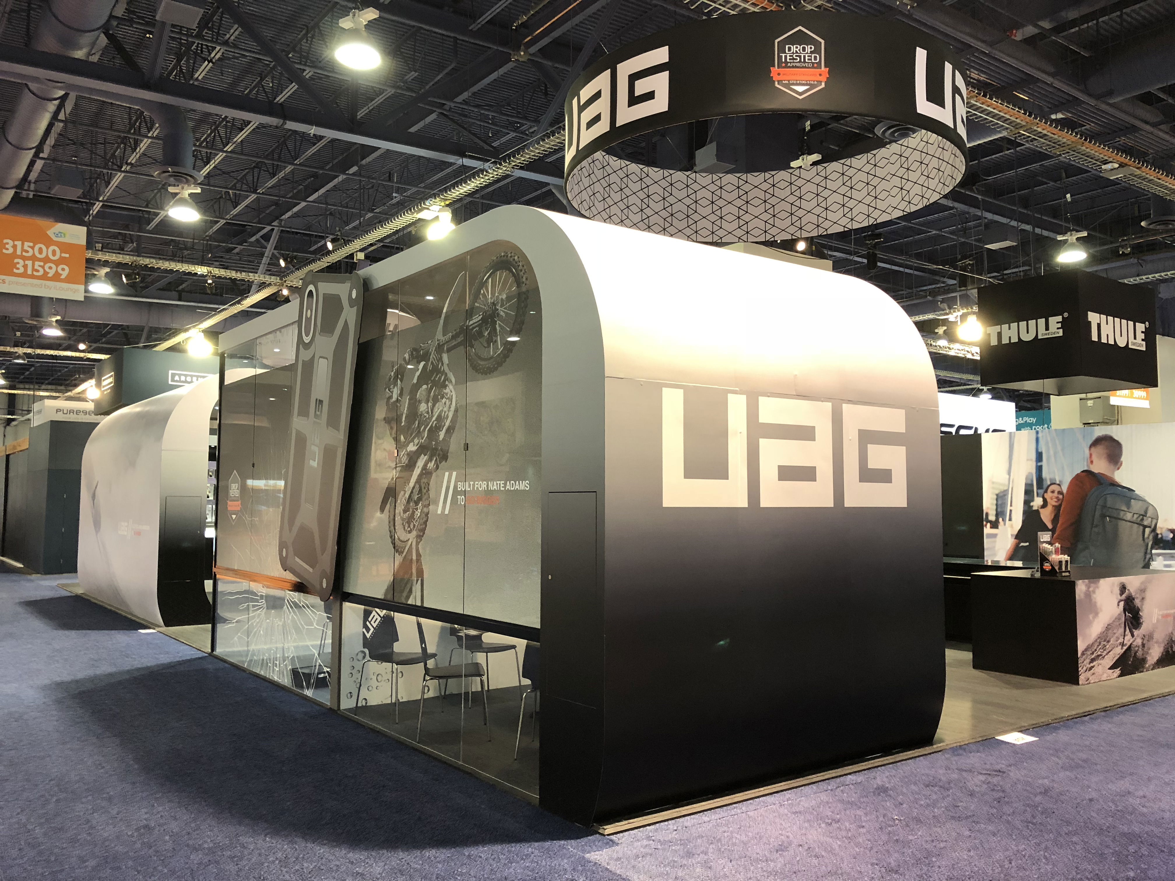 UAG client BE UNIQUE EXHIBITS custom tradeshow booth for CES