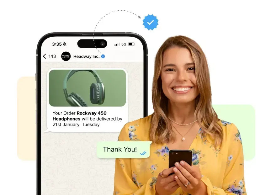 Order update on WhatsApp