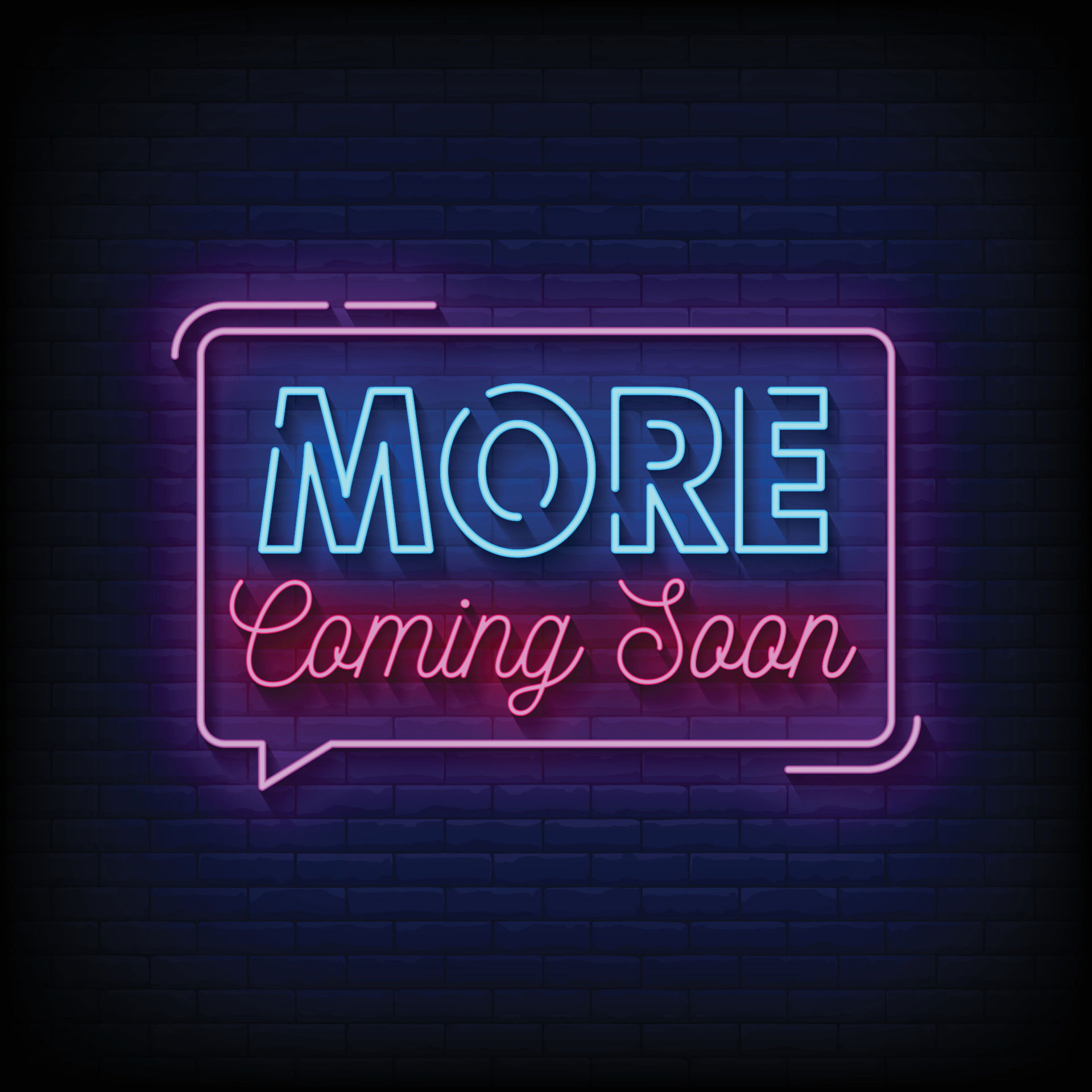 More coming soon neon signs style text free vector