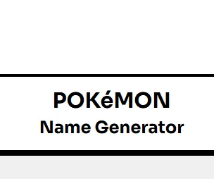 Pokemon Name Generator logo