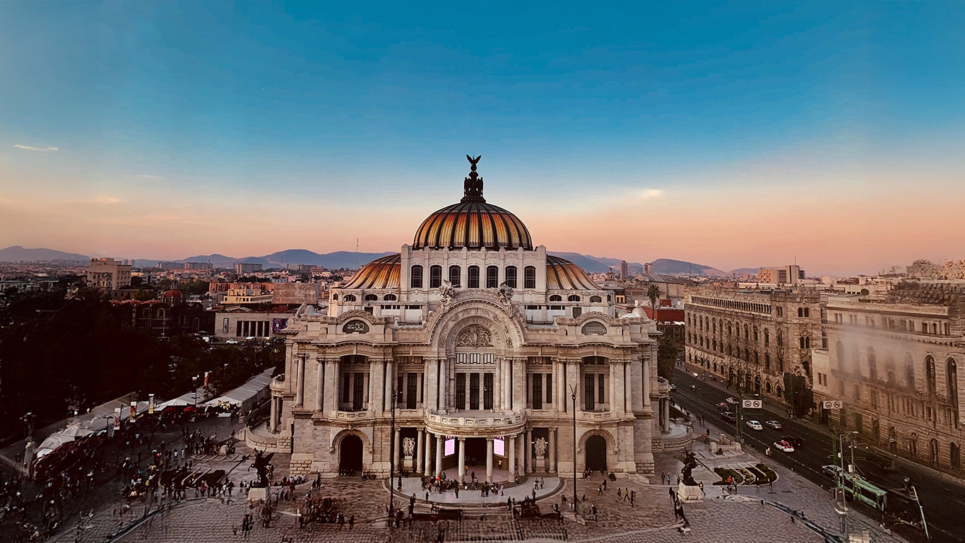 Vista panorámica de la ciudad de Ciudad de México, destino de tu próximo viaje en autobús desde Veracruz