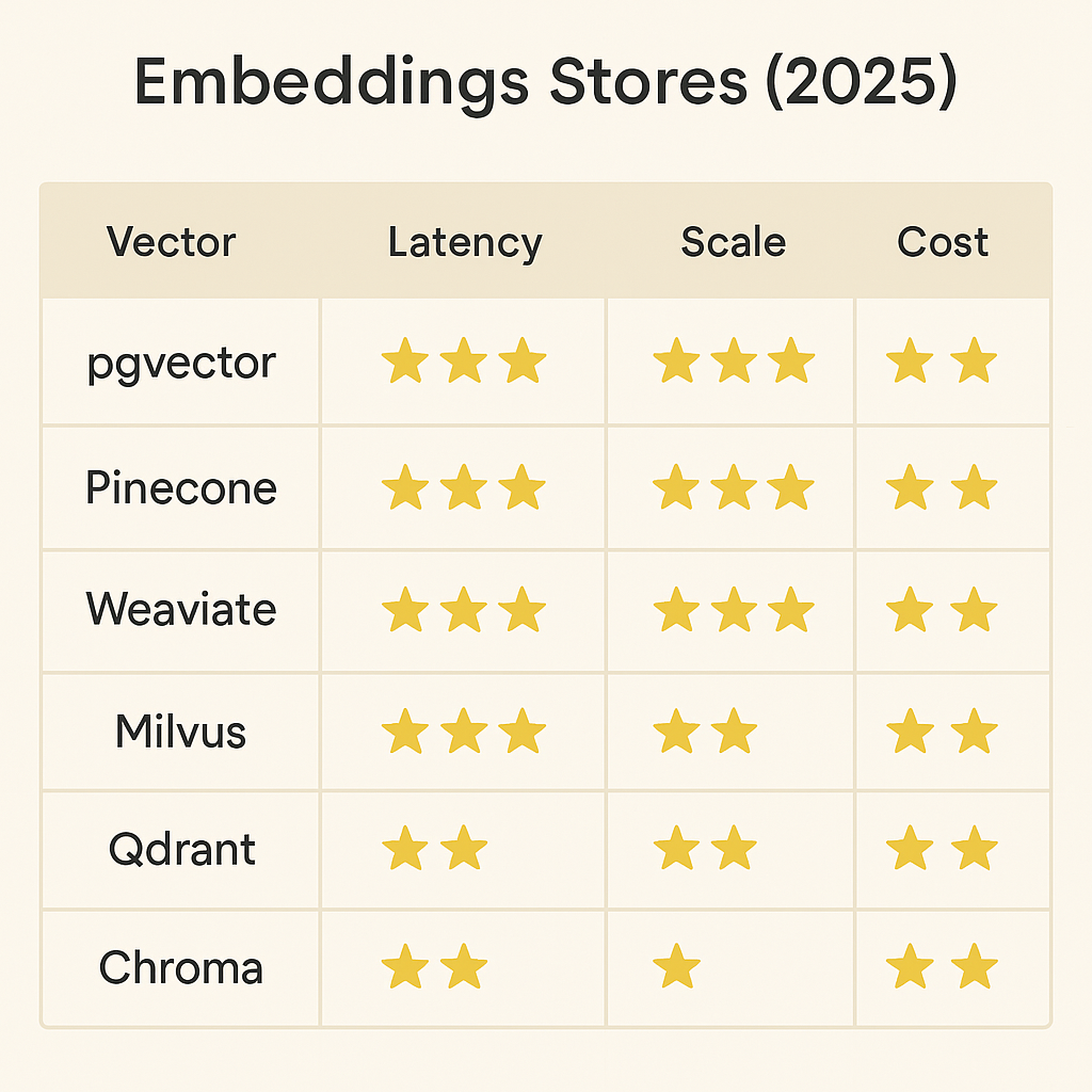 Thumbnail for: Vector Fever: Choosing the Right Embeddings Store for LLM‑Powered Products in 2025