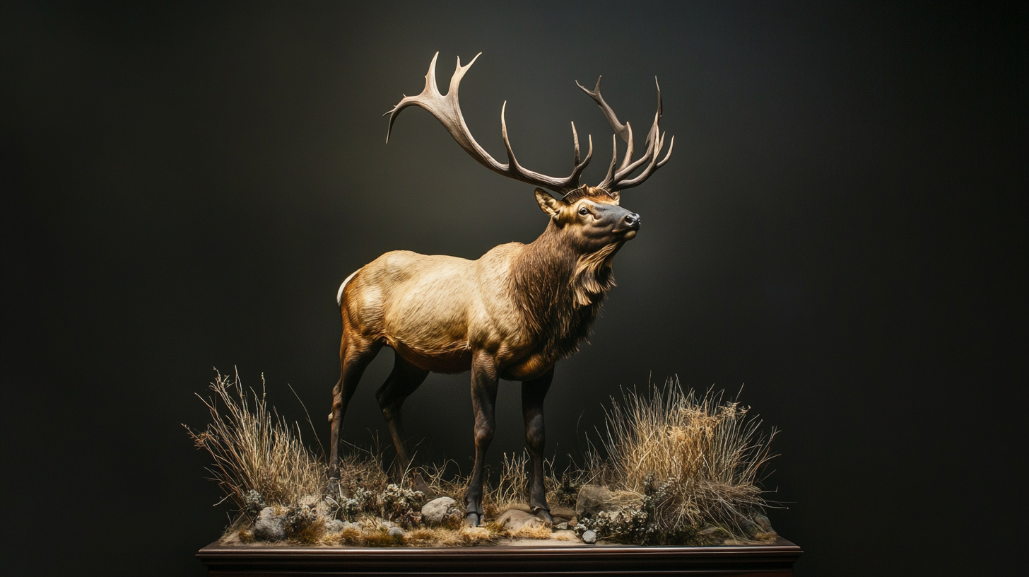 Lifelike Elk mount created by expert taxidermy services to preserve hunting memories