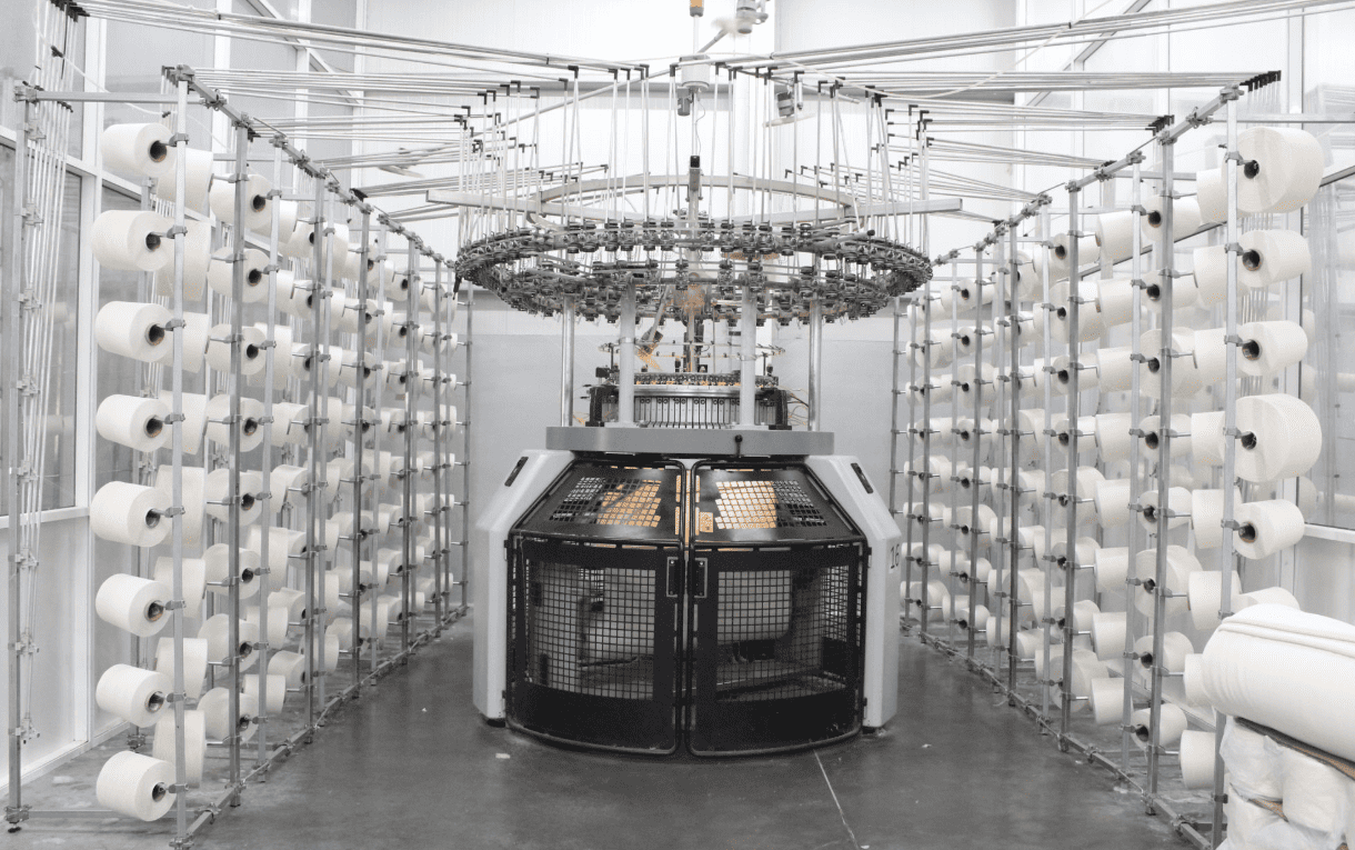 Knitting machine textile